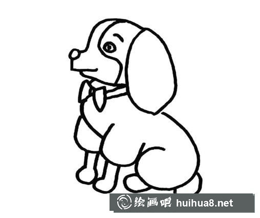 狗狗坐立簡筆畫怎么畫