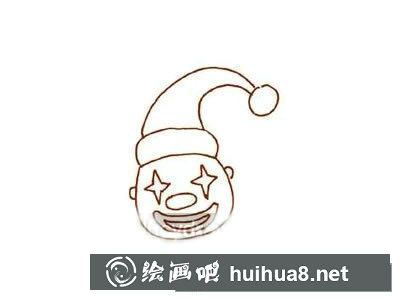 小丑簡筆畫圖片