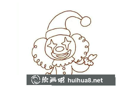 小丑簡筆畫圖片
