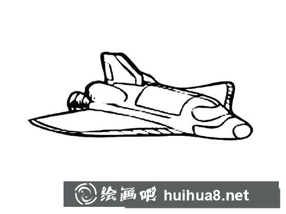 卡通航天飛機(jī)簡(jiǎn)筆畫圖片