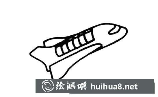 卡通航天飛機(jī)簡(jiǎn)筆畫圖片
