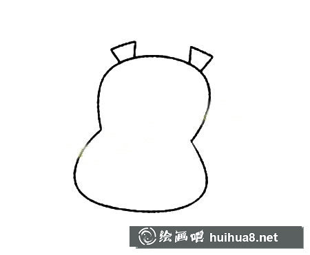 河馬簡筆畫第一步