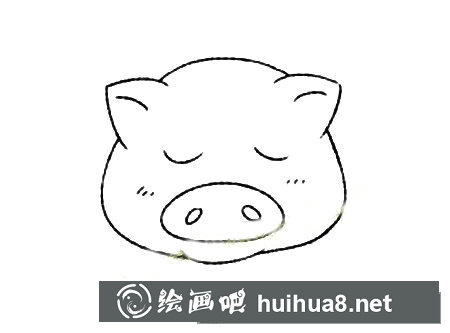小豬簡(jiǎn)筆畫畫法步驟