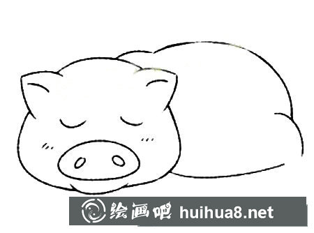 小豬簡(jiǎn)筆畫畫法步驟