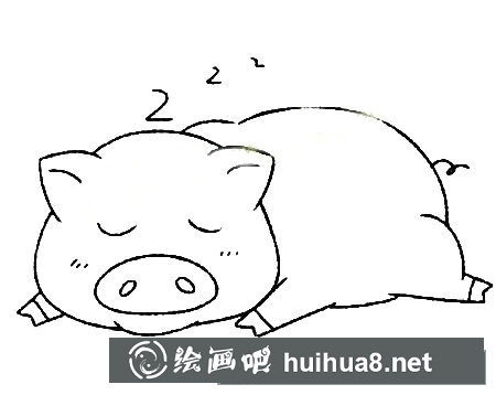 小豬簡(jiǎn)筆畫畫法步驟