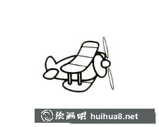 老式雙翼飛機簡筆畫教程分解