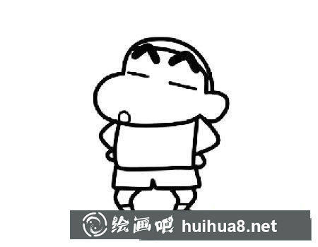 蠟筆小新簡筆畫步驟