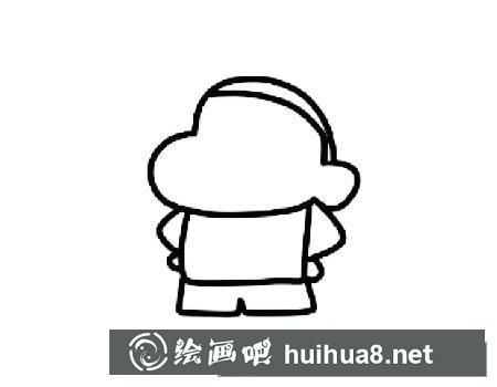 蠟筆小新簡筆畫步驟