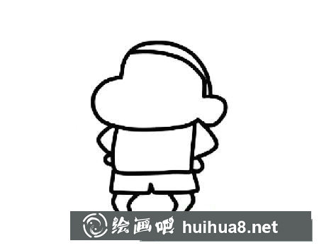 蠟筆小新簡筆畫步驟