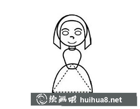 卡通修女簡筆畫步驟教程