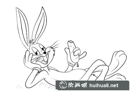 兔八哥簡筆畫圖片