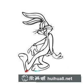 卡通兔八哥簡(jiǎn)筆畫(huà)步驟