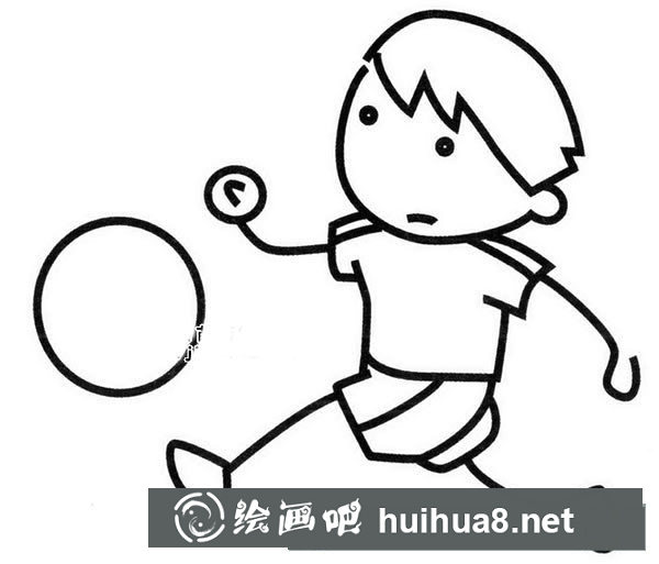 足球運動員簡筆畫