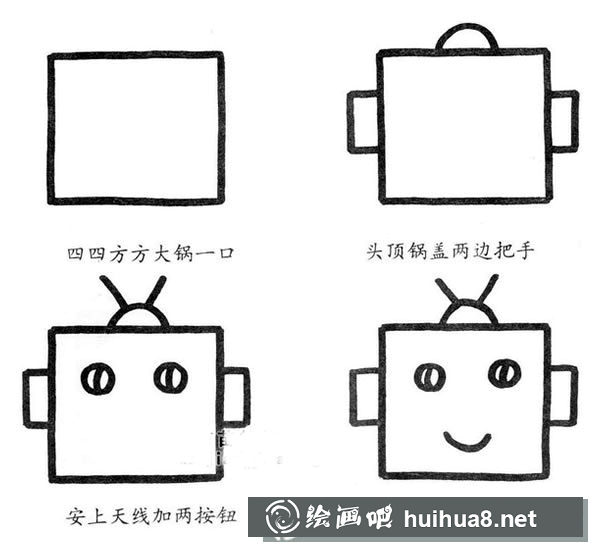 機(jī)器人簡(jiǎn)筆畫(huà)圖片