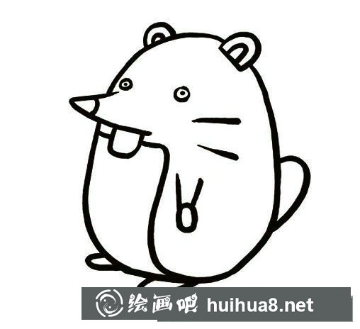 鼴鼠簡筆畫圖片