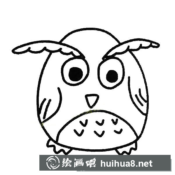 貓頭鷹簡(jiǎn)筆畫圖片