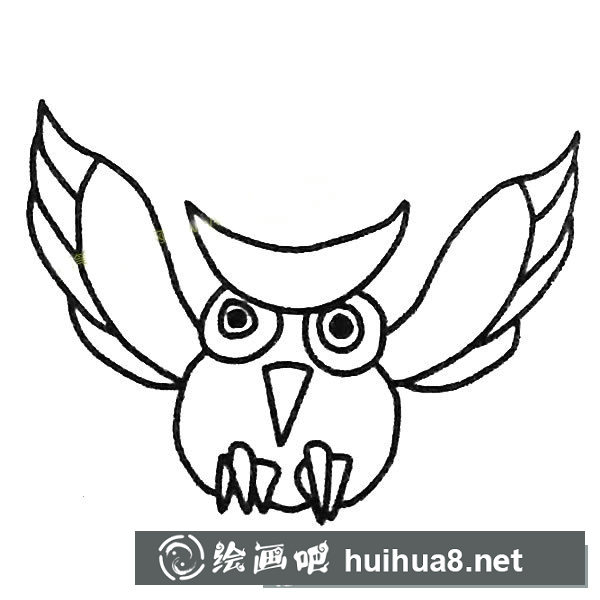 貓頭鷹簡(jiǎn)筆畫圖片