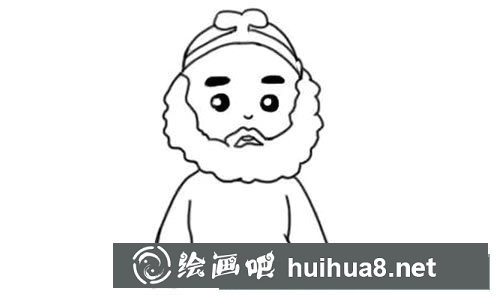 沙僧簡筆畫的畫法步驟圖片