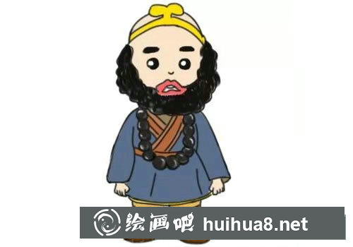 沙僧簡筆畫的畫法步驟圖片