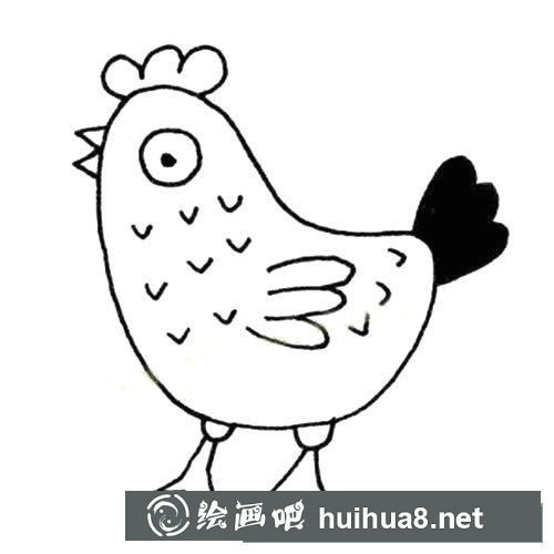 母雞簡筆畫圖片