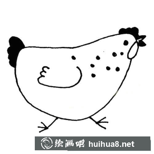 母雞簡筆畫圖片