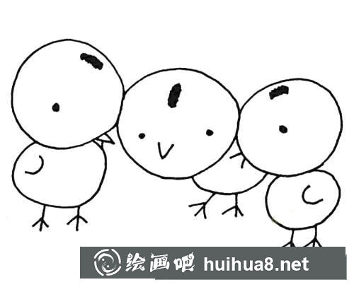 小雞的簡筆畫圖片