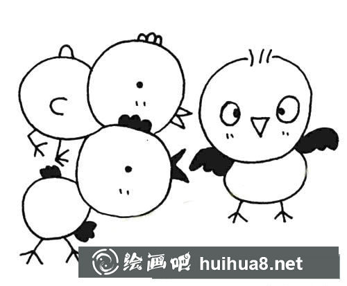 小雞的簡筆畫圖片