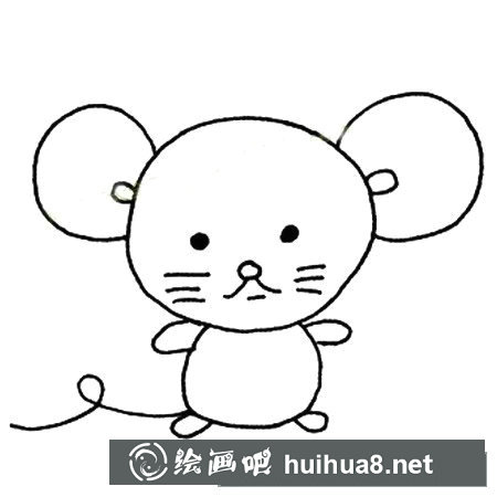 可愛的小老鼠簡筆畫畫法步驟圖片