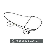 兒童滑板簡筆畫教程圖解