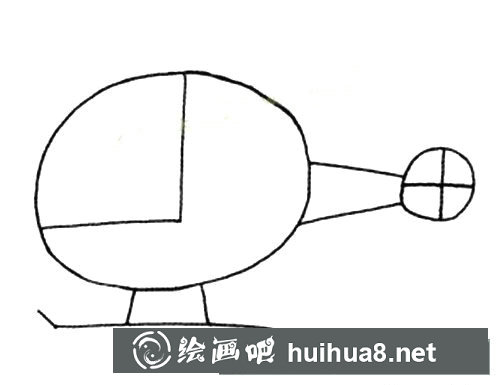 簡(jiǎn)單的直升機(jī)簡(jiǎn)筆畫畫法