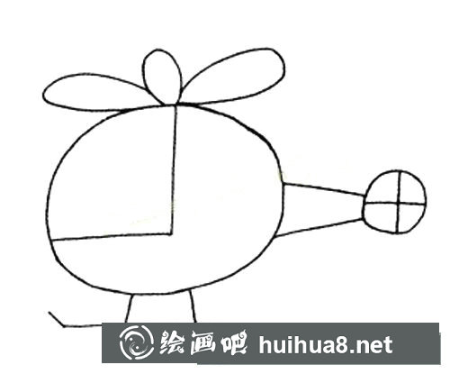 簡(jiǎn)單的直升機(jī)簡(jiǎn)筆畫畫法