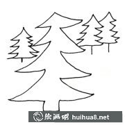 松樹簡筆畫一組圖