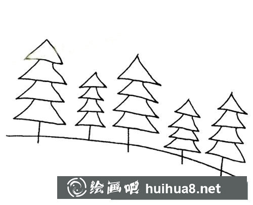 松樹簡筆畫