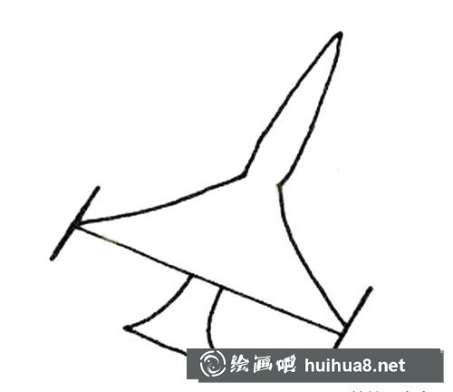 簡單的飛機輪廓簡筆畫圖片素材