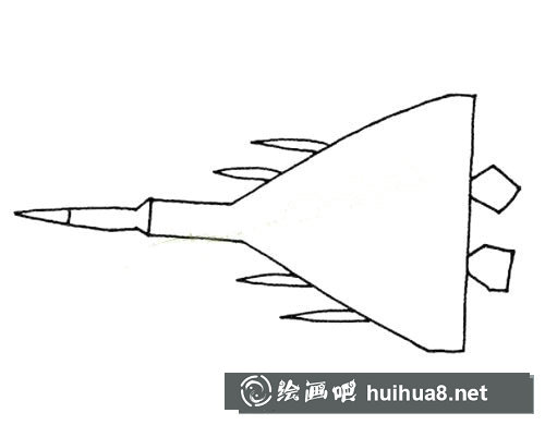 簡單的飛機輪廓簡筆畫圖片素材
