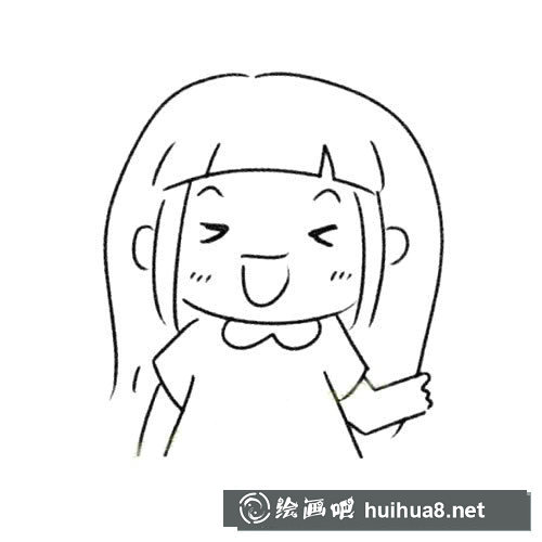 開心的小女孩