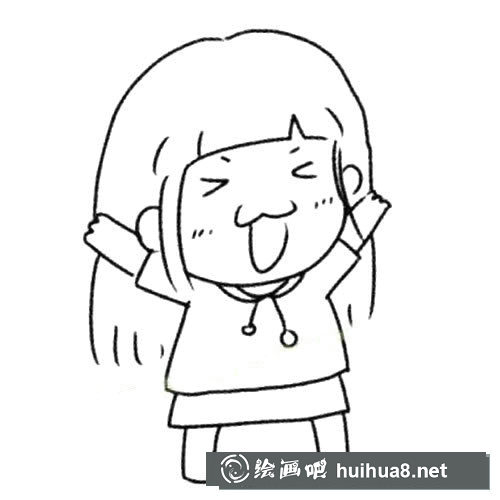 大笑的小女孩
