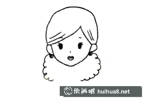 漂亮的女生簡筆畫步驟圖片
