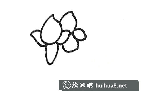 桃樹簡筆畫圖片
