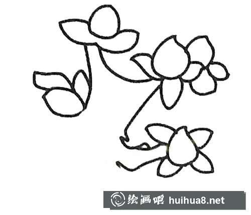 桃樹簡筆畫圖片