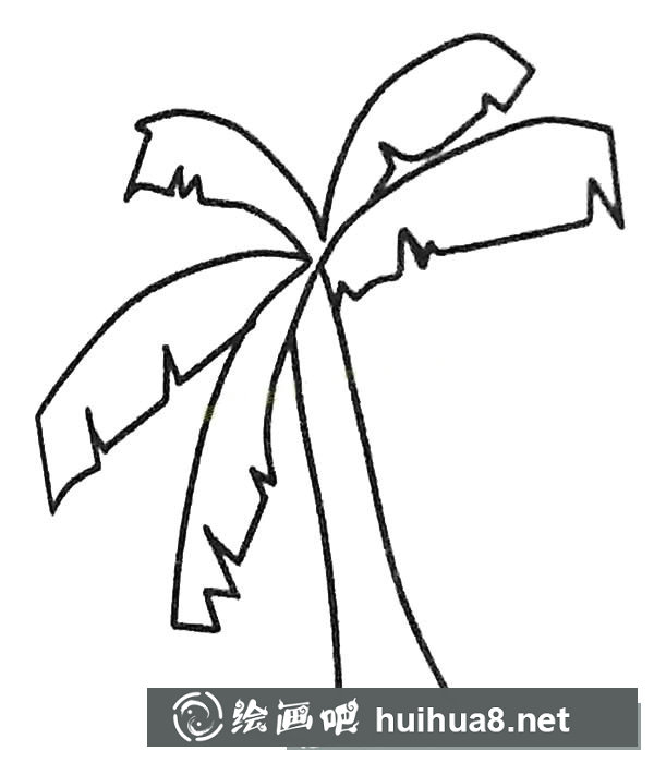 兒童簡筆畫大全 漂亮的芭蕉樹簡筆畫圖片