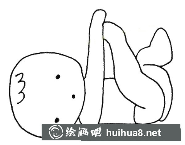 一組可愛的小嬰兒簡筆畫圖片