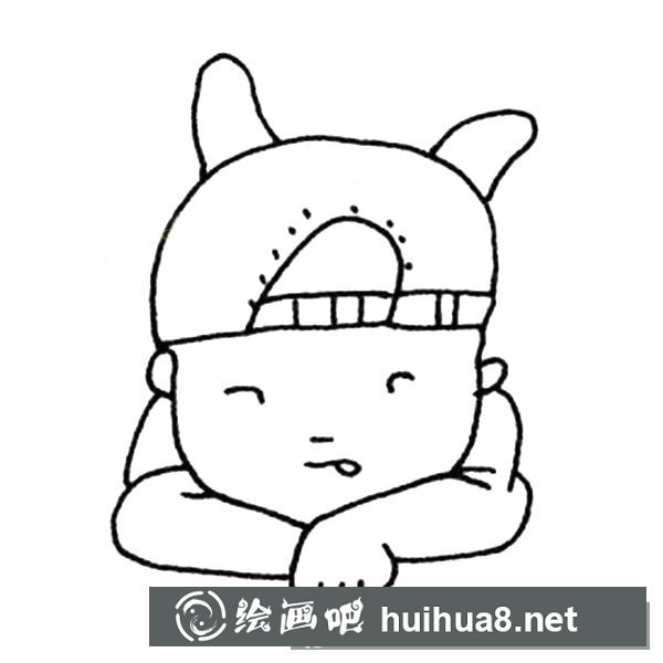 一組可愛的小嬰兒簡筆畫圖片