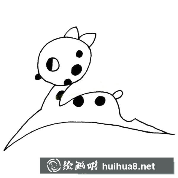 一組可愛的梅花鹿簡筆畫圖片