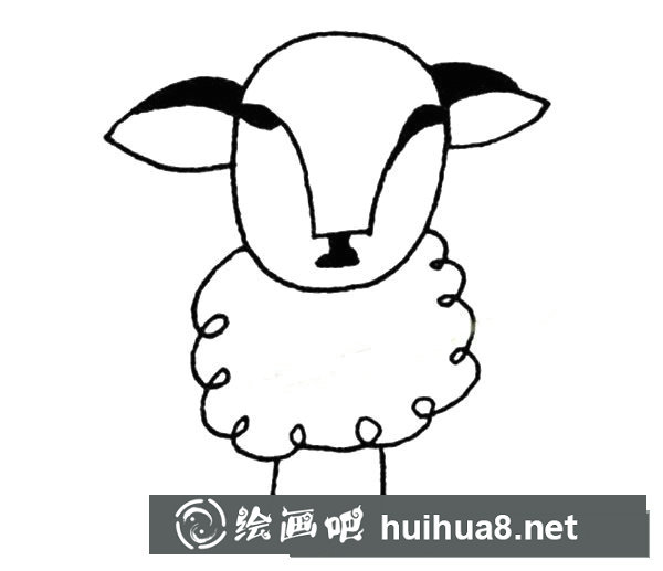 簡單的綿羊簡筆畫圖片