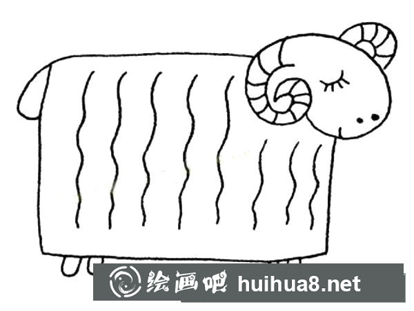 簡單的綿羊簡筆畫圖片