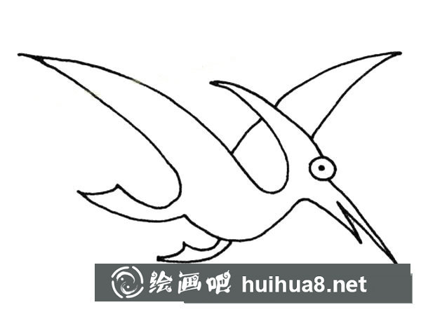 翼龍簡(jiǎn)筆畫圖片