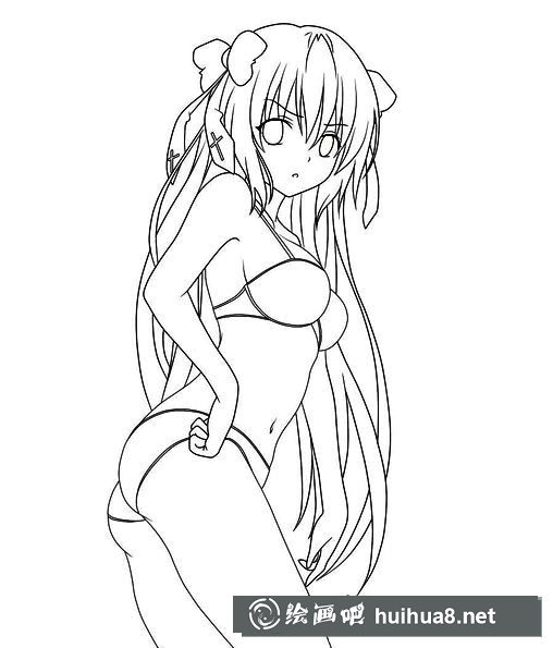 夏日海灘泳裝女孩