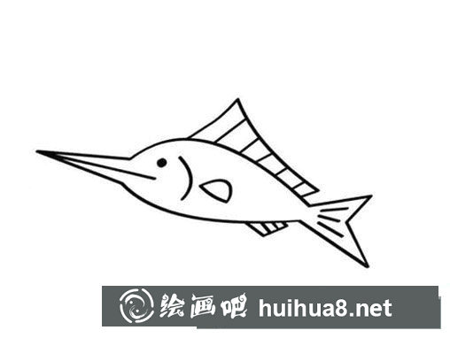 大馬林魚簡筆畫圖片