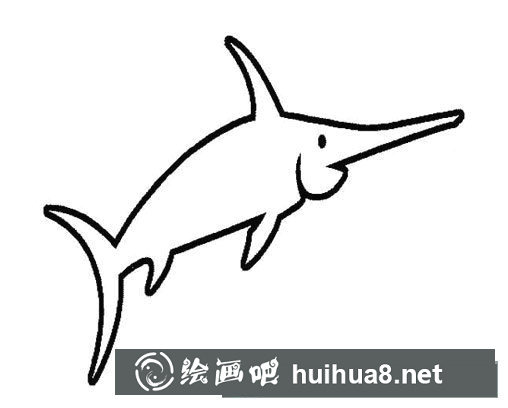 大馬林魚簡筆畫圖片